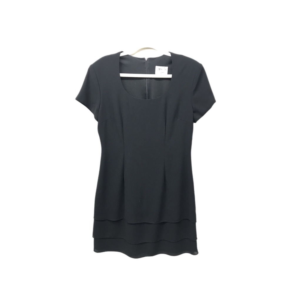 JEFFREY & DARA EVENINGS LINED COCKTAIL BLACK DRESS BY TOM BARRA 6 MADE IN USA